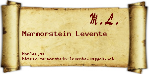 Marmorstein Levente névjegykártya